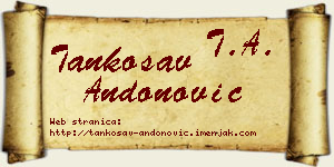 Tankosav Andonović vizit kartica